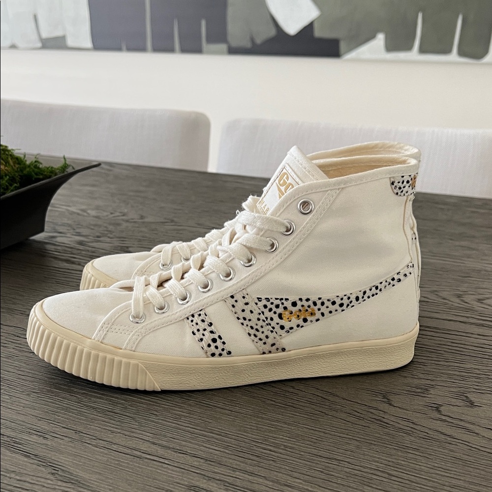 Gola White and Black High-Top Sneakers
